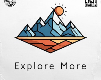 Explore More PNG, Mountains Png, Adventure Png, Nature Clipart, Digital Download, Outdoor Png, Travel Png, Sublimation Designs