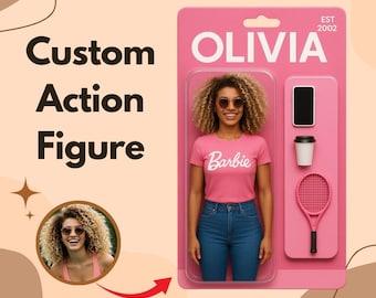 Aangepaste actiefiguren, gepersonaliseerde speelgoeddoos ontwerpt jouw foto, personages en accessoires voor jou gepersonaliseerd, digitale download