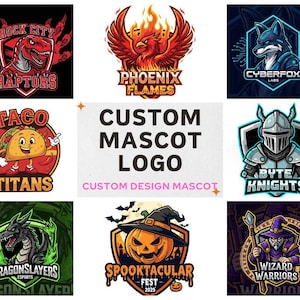 Custom Mascot Logo Design, Mascot Style Logo For eGamer, Sports Team, Events, Gaming Team, Business, Tech Companies, Food Brands