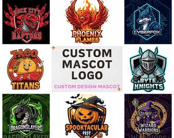Custom Mascot Logo Design, Mascot Style Logo For eGamer, Sports Team, Events, Gaming Team, Business, Tech Companies, Food Brands