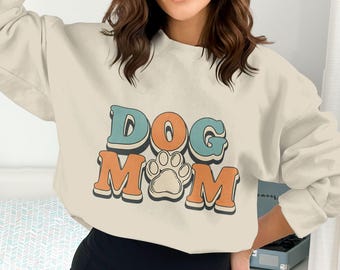 Dog Mom Png, Retro Dog Mom, Paw Print Png, Dog Mom Clipart, Dog Mom Sublimation, Digital Download, Pet Lover Png