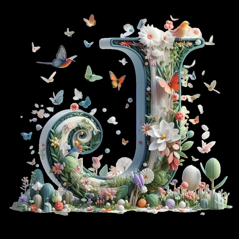 Spring Alphabet Letters Bundle, Spring PNG Letters, Numbers, Spring ...