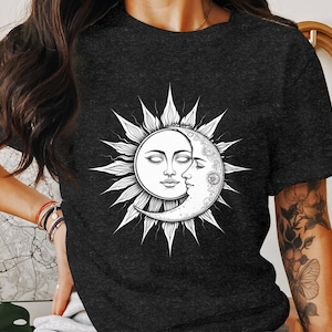 Sun and Moon PNG, Celestial Clipart, Mystical PNG, Spiritual Png, Digital Download, Digital Art, Celestial Sun Moon