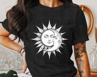 Sun and Moon PNG, Celestial Clipart, Mystical PNG, Spiritual Png, Digital Download, Digital Art, Celestial Sun Moon