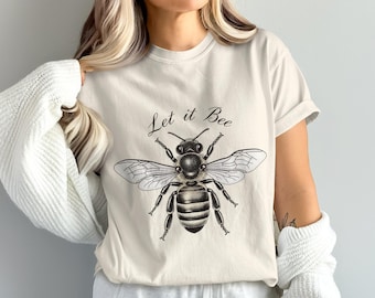 Let it Bee PNG, Honey Bee Clipart, Bee Png, Floral Bee, Inspirational Bee, Sublimation Png, Digital Download