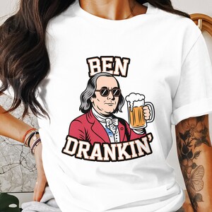Ben Drankin Png, Ben Franklin Png, Drinking Png, Patriotic Png, Funny Png, Sublimation Png, Digital Download
