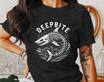 Rekin Głębokiego Ugryzienia PNG, Szkielet Rekina Clipart, Ocean PNG, Ryba PNG, Sublimacja PNG, Pobieranie Cyfrowe, Tydzień Rekina