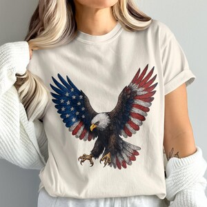 American Eagle PNG, USA Flag Eagle, Patriotic Eagle, Eagle Clipart, Bald Eagle, Digital Download, Sublimation Design