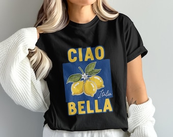 Ciao Bella PNG, Lemon Clipart, Italia Png, Italian Png, Summer Png, Digital Download, Sublimation, Digital, Digital Download, PNG