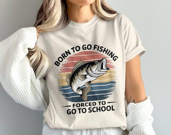 Born to Go Fishing PNG, Fishing Clipart, Bass Png, Sunset Png, Fishing Sublimation, Digital Download