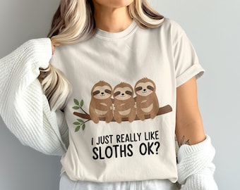 Sloth PNG, I Just Really Like Sloths OK Png, Funny Sloth Clipart, Sloth Sublimation, Digital Download, Digital, PNG