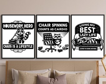 16 Funny Raccoon SVG Bundle, Sarcastic Raccoon, Cute Animal SVG, Digital Download, Cricut, Sublimation, Raccoon Clipart