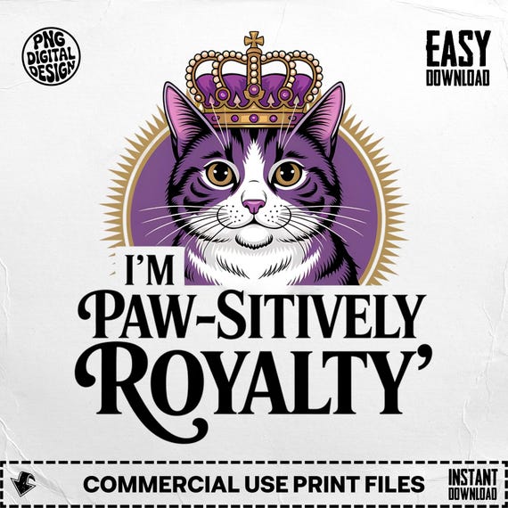 王冠をかぶった猫のアート絵画 ブリディッシュショートヘアー