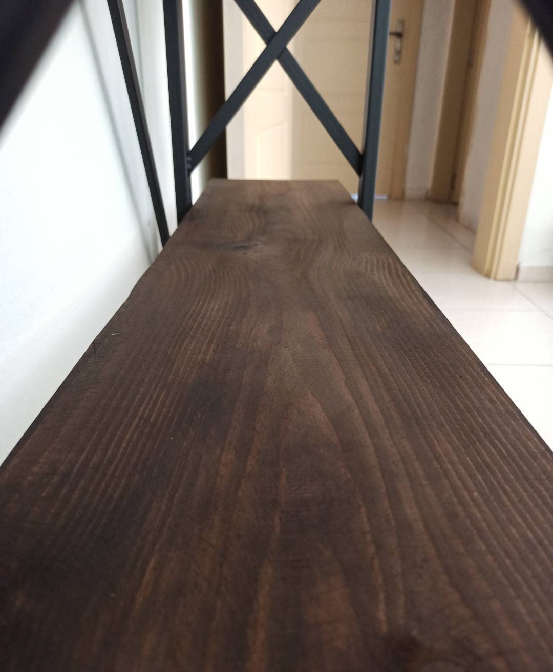 Iron wood bookcase Etsy