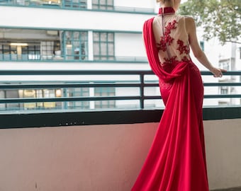 Vestido de noiva chinês | Qipao moderno | Cheongsam moderno | Noiva chinesa | Cerimônia do chá chinesa | Vestido de noiva chinês