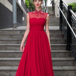 Red Chinese Wedding Bridal Dress | Chinese Wedding Qipao | Chinese Bridal Cheongsam | Chinese Tea Ceremony | Last Piece