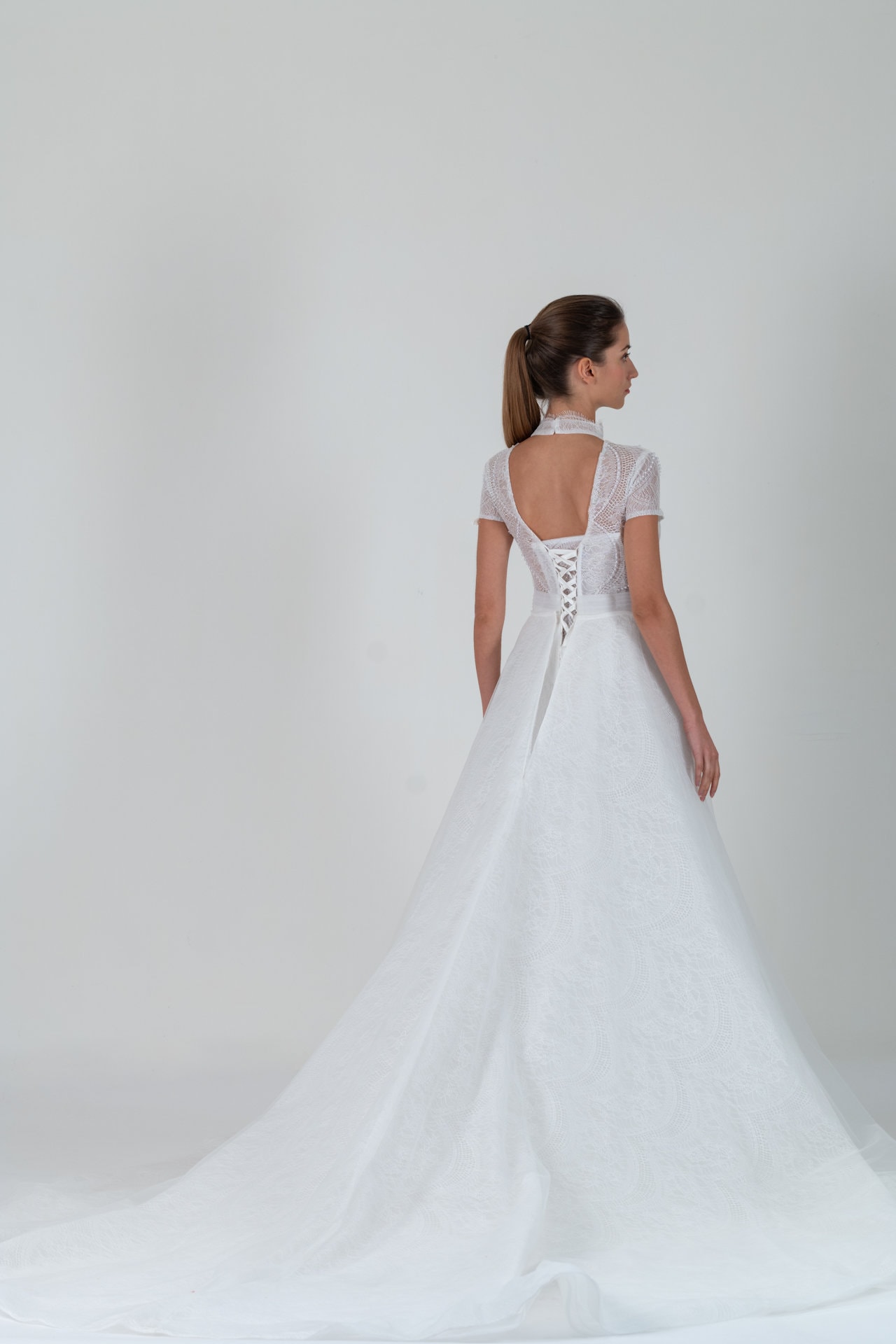 Sample Wedding Gown Bridal High Collar Gown Two Piece Etsy