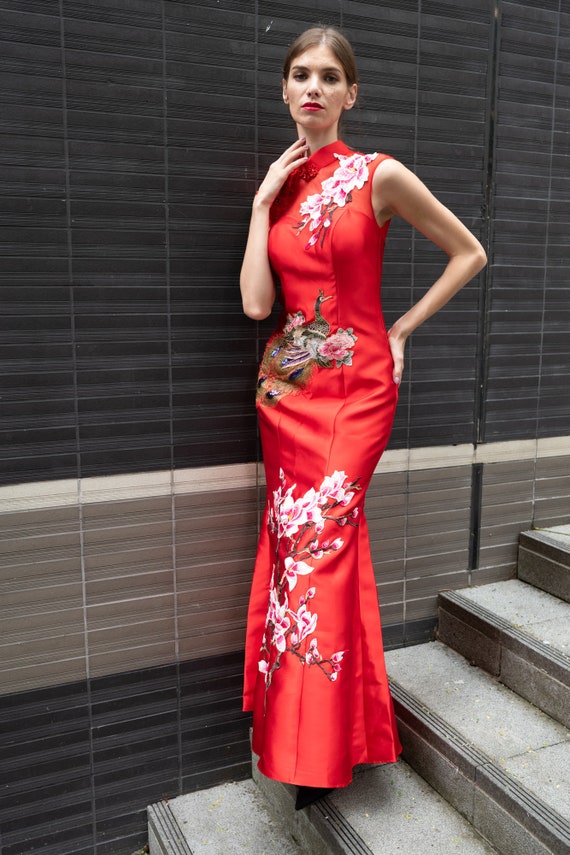 Red Chinese Wedding Dress Modern ...