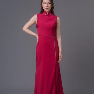 Sleeveless Open Back  Qipao  | Mandarin Collar | Modern Qipao  | Tea Ceremony Cheongsam