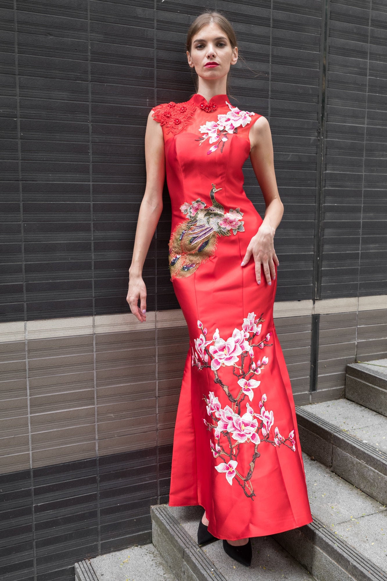 Red Chinese Wedding Dress Modern ...