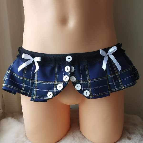 Jupe poule mouillée, minijupe sexuelle unisexe, lingerie poule mouillée pour homme, jupe cage cosplay, jupe à carreaux, jupe tartan, jupe écossaise pour hommes, grande taille,