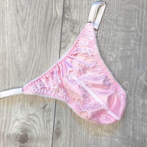 Perizoma in raso da uomo, lingerie da femminuccia, taglie forti, realizzato su ordinazione