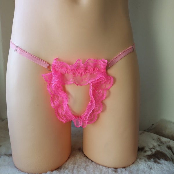 Lace Sissy Open croth Panties for Men, Men's thong Panties, Open Panties Unisex, Gay Underwear, G-string panties for men's