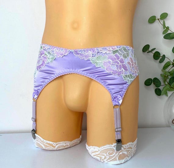 Garter Belt With Clips Sturdy Men's Garter Belt, Sissy Garter Belts,  Stocking Straps, Lace Underwear Garters for Men, Sissy Adult Underwear