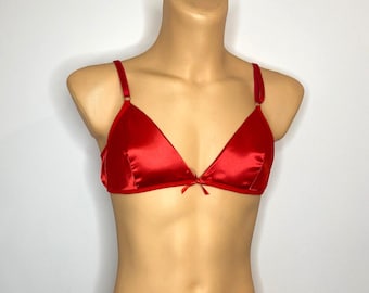 Sissy Satin Bra for Men: Crossdresser Lingerie, Push Up, Plus Size