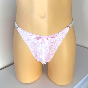 Sissy satin thong, Satin Sissy Panties - Made to Orderfor, Sissy satin thong for men, Male silky underwear, Sissy lingerie plus size