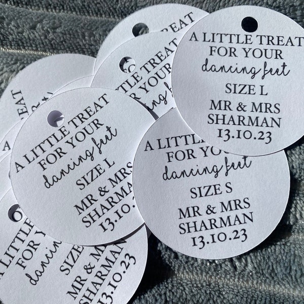 Personalised Wedding Flip Flop Tags