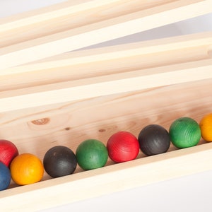 Large Wooden Montessori Race Ball Track Ramp Toy image 3