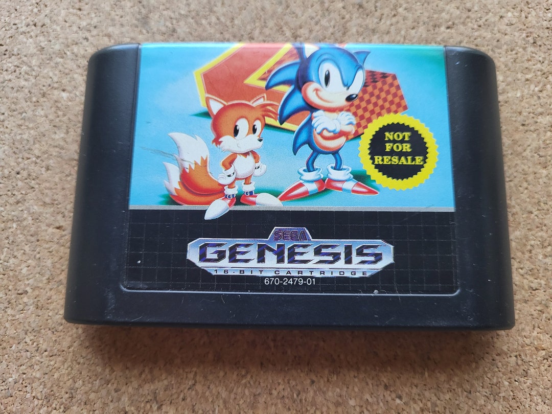 Authentic Sega Genesis Sonic the Hedgehog 2 (not for Resale)
