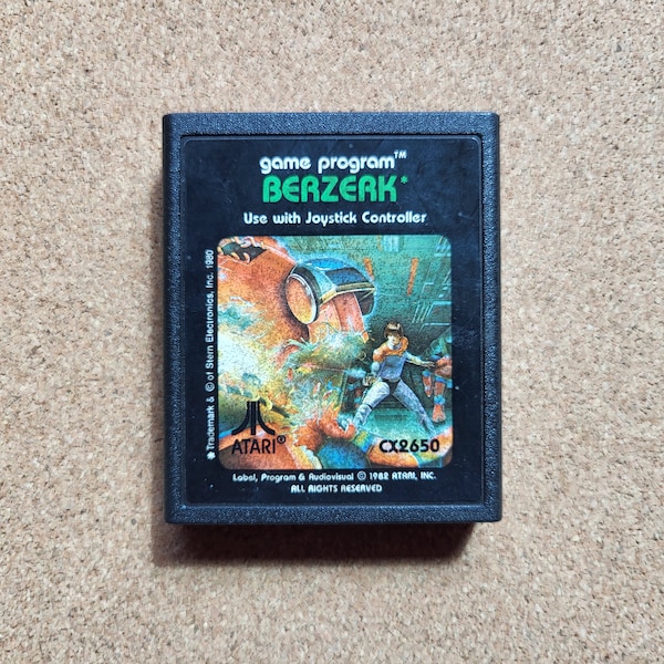 Authentic Atari 2600 Berzerk Video Game Cartridge