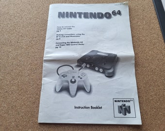 Authentic Nintendo 64 System/Console Instruction Booklet