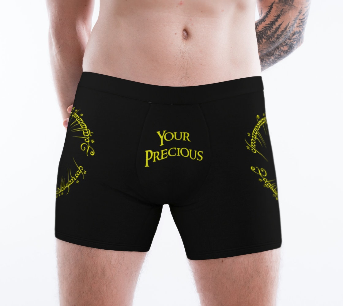 Your Precious on Front One Booty Rule Them All on Back Boxers Mens
