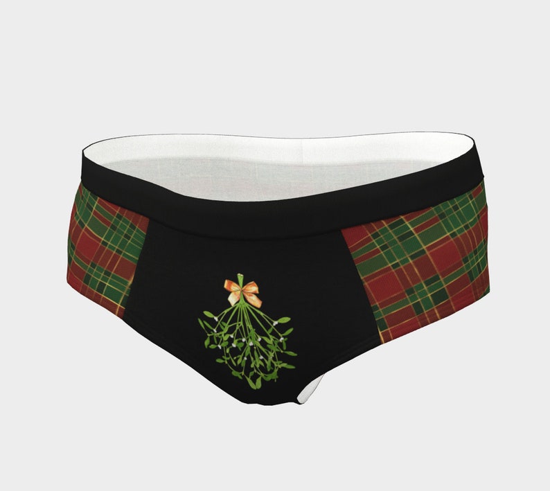 Mistletoe Christmas Panties Women's Funny Sexy Gift for Her Holidays
