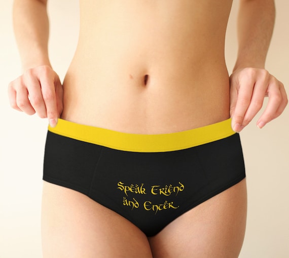 Speak Friend Enter With Ring Panties Boyshort Womens Underwear Cute Black &  Gold Fantasy Geek Geekery Fairy Tale Storybook Gift Bride -  Canada