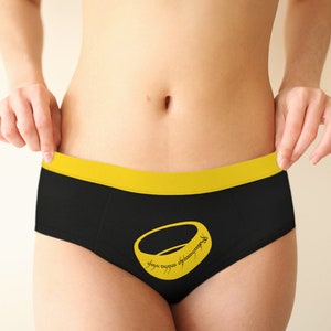 Speak Friend Enter with Ring panties boyshort | womens underwear cute black & gold Fantasy geek geekery fairy tale storybook gift bride