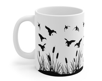 Landing Mallard Wetland Ducks Mug | cuisine, salon, chambre, canard Chasse café thé chasse chasseur canard chasseur