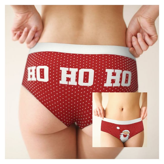 Santa Ho Ho Ho Christmas Underwear Briefs Panties 