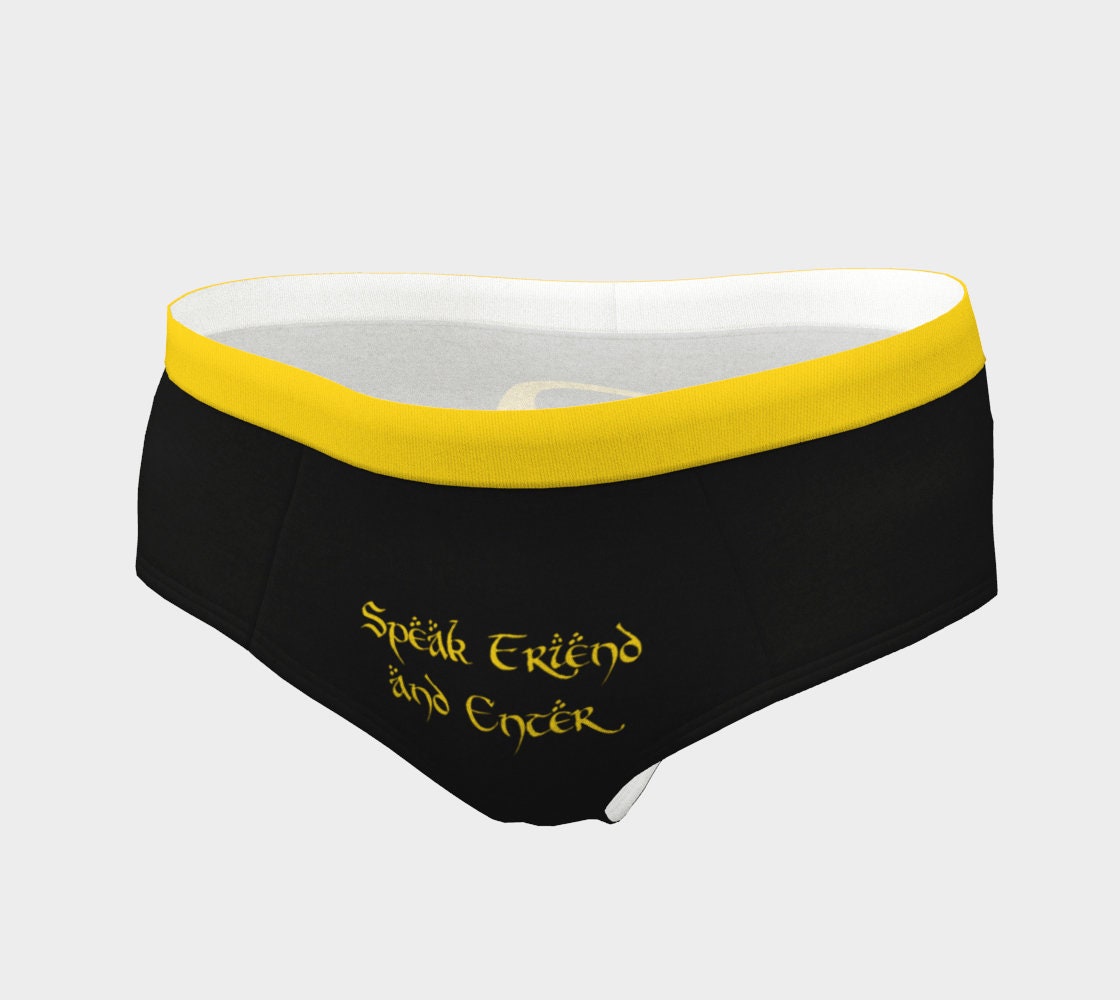 Speak Friend Enter Boyshort With Ring Panties Womens Underwear Cute Black &  Gold Fantasy Geek Geekery Fairy Tale Storybook Gift Bride -  Canada