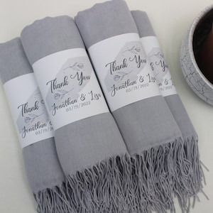 Light Gray Pashmina Shawl, Bridesmaid Shawl, Bridal Shower Favors, Wedding Favors for Guests, Pashmina Shawl Wedding, Pashminas in Bulk