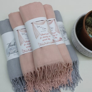 Customizable pashmina shawl, Wedding Favors for Guests, Bridal Shower Favors Shawls for Wedding, Personalized Party Favors Bulk Pashmina