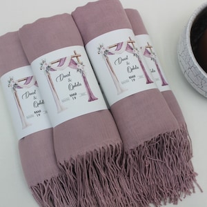 Lilac Pashmina Shawl, Bridesmaid Shawl, Wedding Favors for Guests, Pashminas in Bulk, Bridal Shower Favors, Pashmina Scarf, Wedding Pashmina