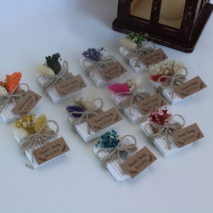 50 PCS Mini Soap Favors, Wedding Favors for Guests in Bulk, Rustic Wedding Favors, Bulk Chritsmas Gifts, Bridal Shower Favors