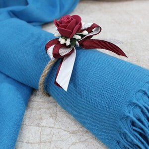 Blue Pashmina, Wedding Favors for Guests, Bachelorette Party Favors, Pashmina Scarf, Wedding Shawl, Bridal Shower Favors, Bridesmaid Shawl image 10