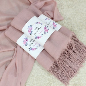 10 pcs Pashmina Shawl, Bridesmaids Shawl, Personalized Gifts, Bridal Shawl, Pashminas in Bulk, Bridesmaid Gifts, Bridal shower favors