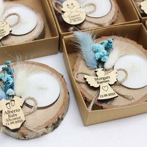 Handmade Baby Shower Candle Favors, Baby Shower Gifts for Guests, Rustic Wedding Favors, Unique Favors, Tealight Holders, Thank You Favors