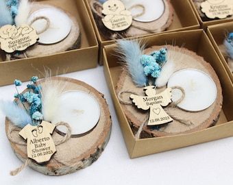Handgefertigte Babyparty-Gastgeschenke, Babyparty-Geschenke für Gäste, rustikale Hochzeits-Gastgeschenke, einzigartige Gastgeschenke, Teelichthalter, danke Gastgeschenke